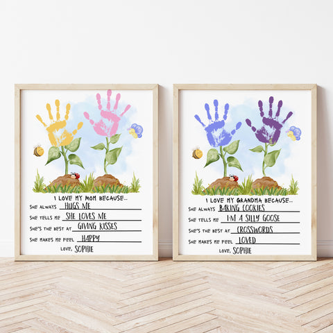 Mothers Day Handprint Crafts | Mothers Day Craft Printable | Ollie + Hank