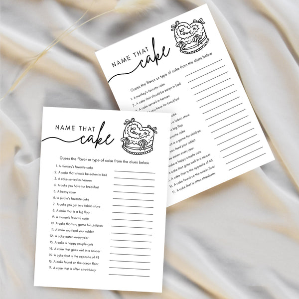 Name That Cake Game | Bridal Shower Game Printable | Ollie + Hank