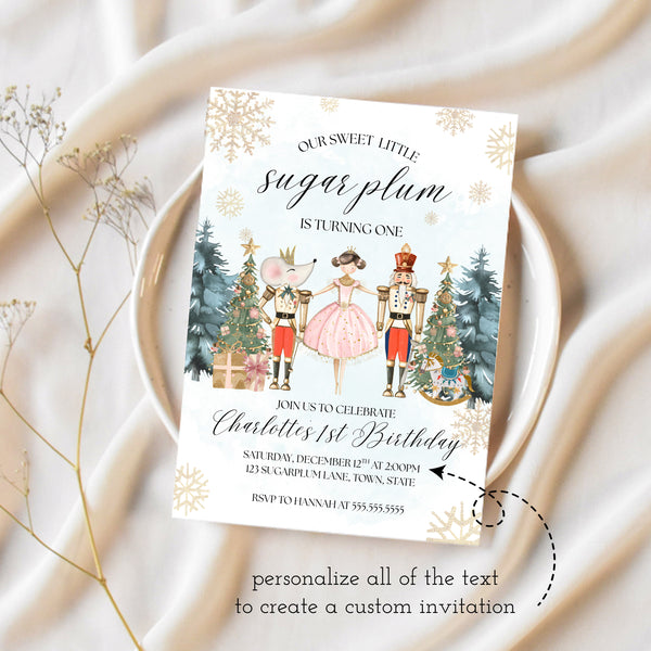 Christmas Birthday | Nutcracker Birthday Invitation | Ollie + Hank