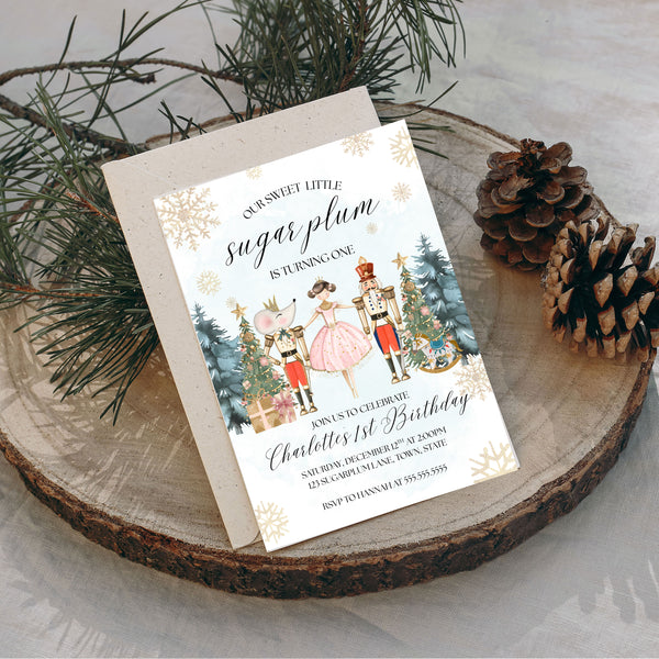 Christmas Birthday | Nutcracker Birthday Invitation | Ollie + Hank