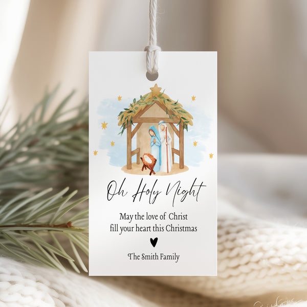Christmas Gift Tags | Oh Holy Night | Ollie + Hank