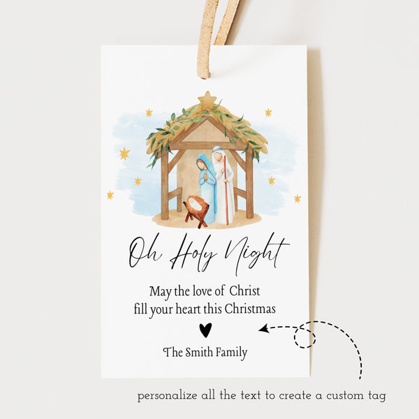 Christmas Gift Tags | Oh Holy Night | Ollie + Hank