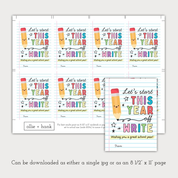 First Day Of School Gifts For Students | Pencil Gifts For Students | Ollie + Hank