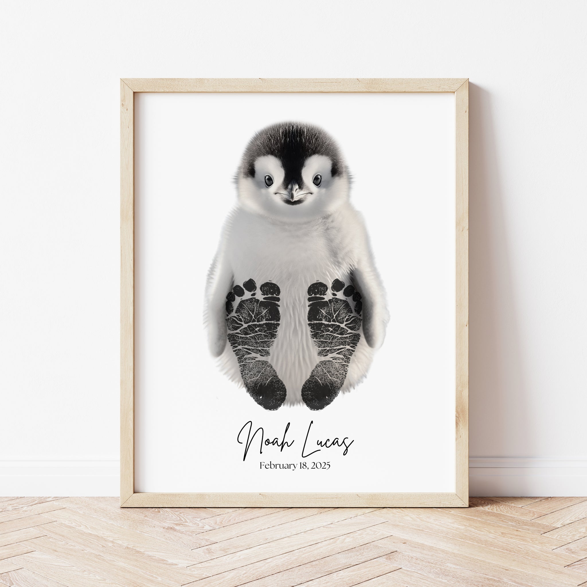 Penguin Footprint Art | Baby Footprint Art | Ollie + Hank