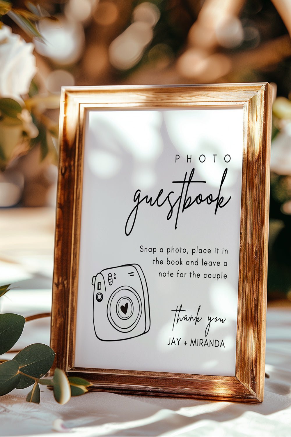 Photo Guest Book Sign | Polaroid Guest Book Wedding | Ollie + Hank for Free Printable Polaroid Guest Book Sign