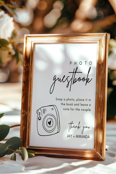 Photo Guest Book Sign | Polaroid Guest Book Wedding | Ollie + Hank