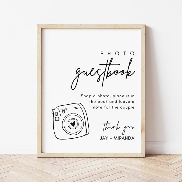 Photo Guest Book Sign | Polaroid Guest Book Wedding | Ollie + Hank