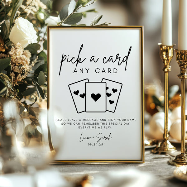 Wedding Guest Book Sign | Playing Cards Guest Book | Ollie + Hank