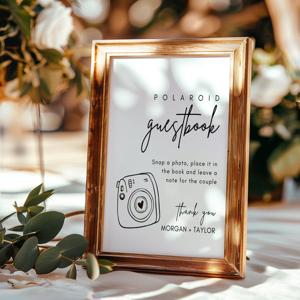 Polaroid Guest Book Sign | Polaroid Guest Book Instructions | Ollie + Hank