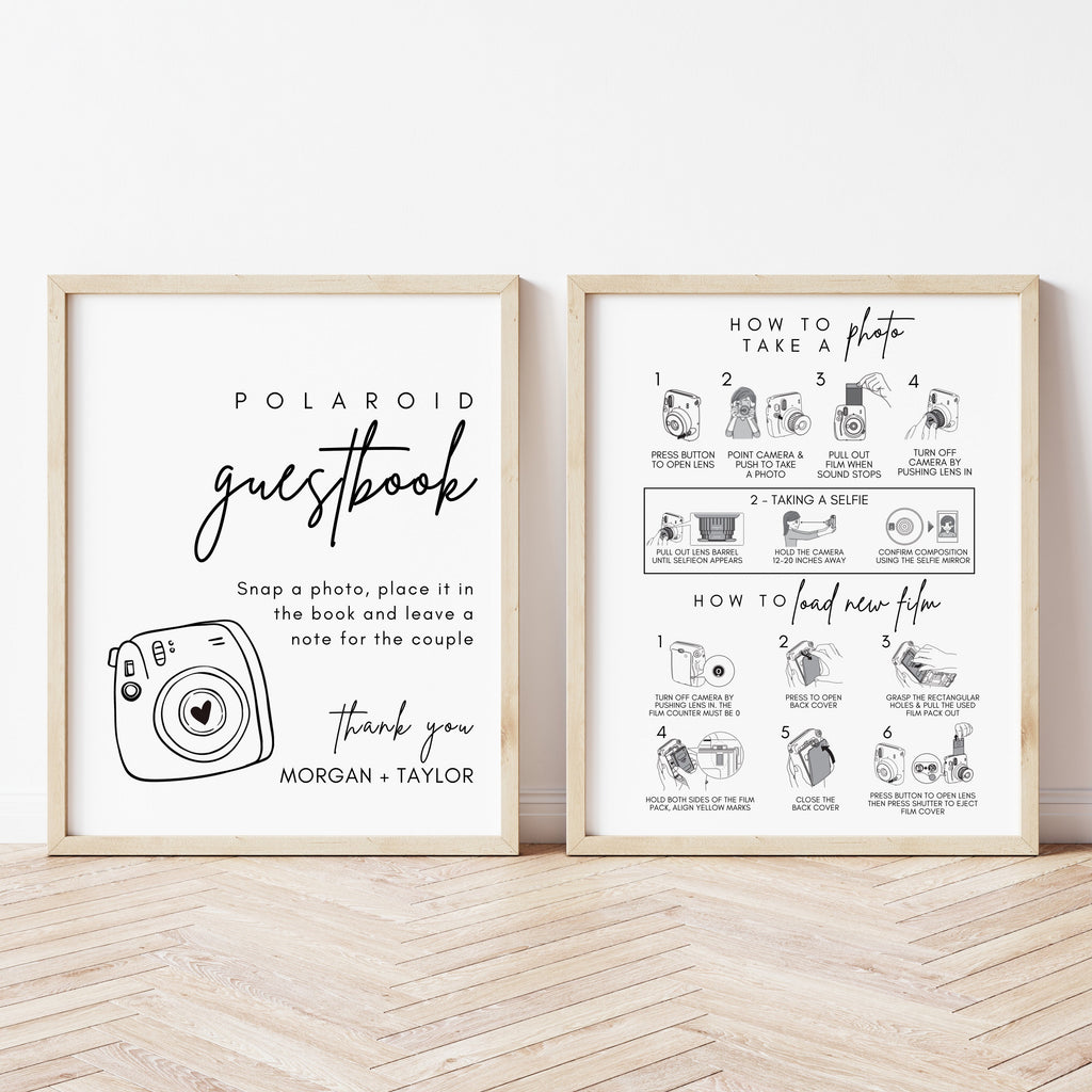 Free Printable Polaroid Guest Book Sign Template Free Printable Polaroid Guest Book Sign Template