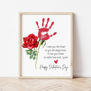 Preschool Valentine Printables | Flower Handprint Craft | Ollie + Hank
