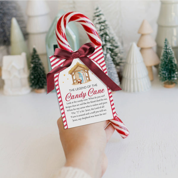 Legend Of The Candy Cane | Printable Christmas Tags | Ollie + Hank