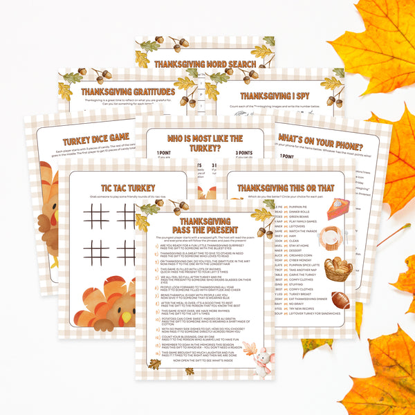 Printable Thanksgiving Games | Thanksgiving Family Games | Ollie + Hank