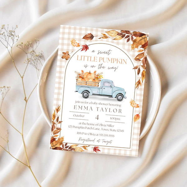 Pumpkin Baby Shower Invitations | Fall Baby Shower Invitations | Ollie + Hank