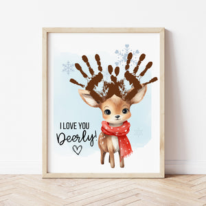 Reindeer Craft Preschool | Reindeer Handprint Craft