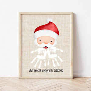 Santa Craft Printable | Santa Handprint Craft | Ollie + Hank