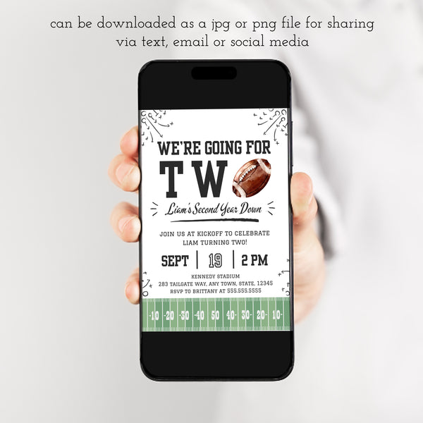 Football Birthday Party | Second Birthday Invitation | Ollie + Hank