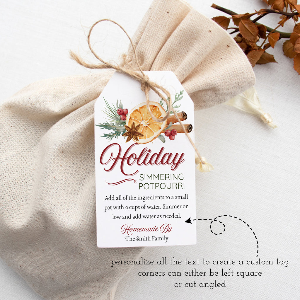 Christmas Simmer Pot | Simmer Pot Tags | Ollie + Hank