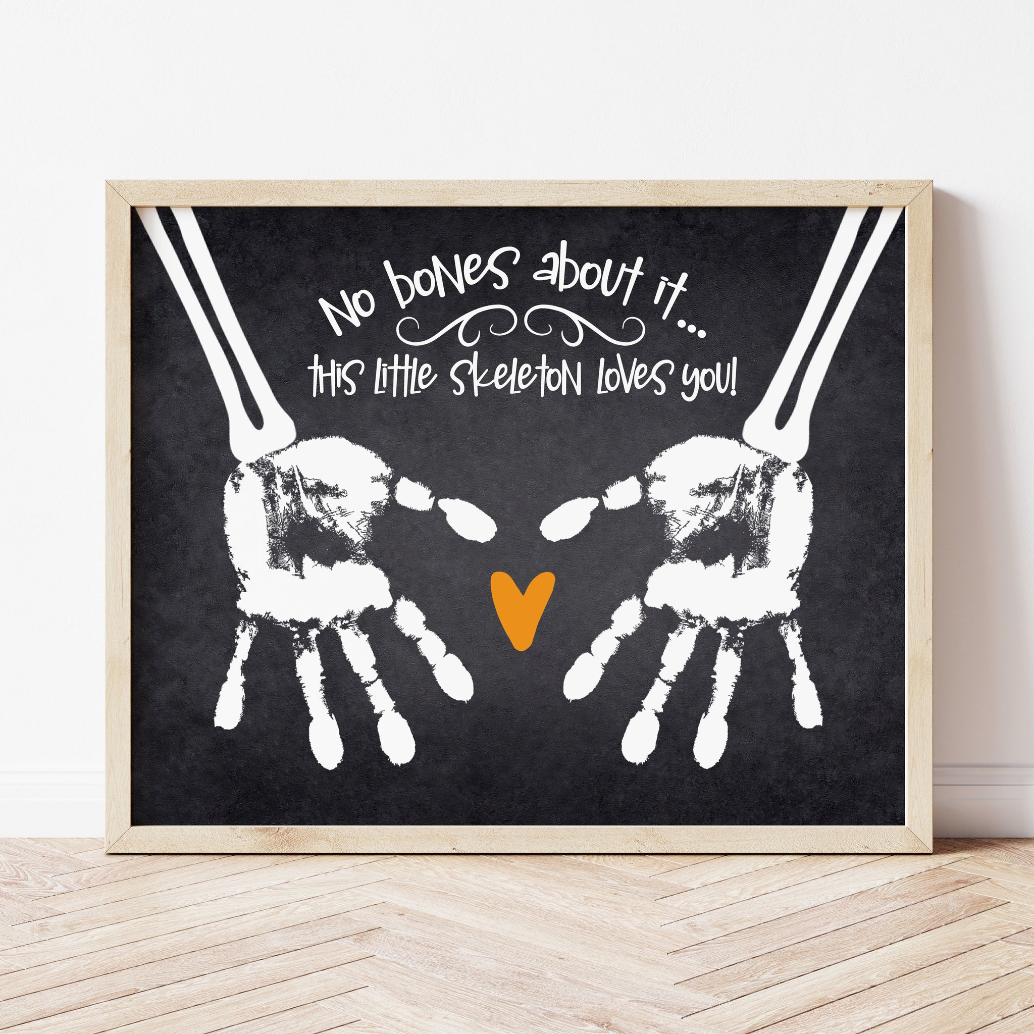 Skeleton Preschool Craft | Halloween Handprint Art | Ollie + Hank
