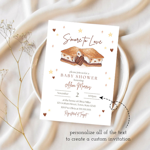 Fall Baby Shower Invitations | S'more To Love | Ollie + Hank