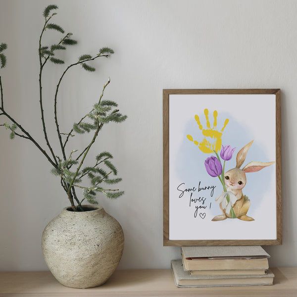 Handprint Bunny Craft | Some Bunny Loves You | Ollie + Hank