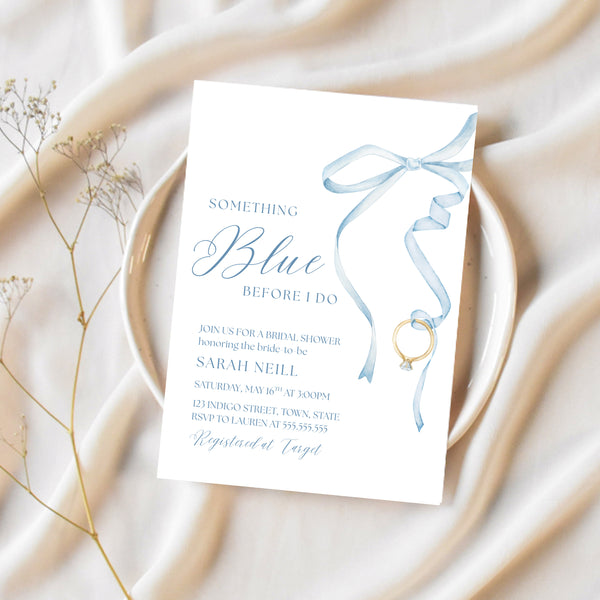 Something Blue Before I Do | Something Blue Bridal Shower Invitation | Ollie + Hank