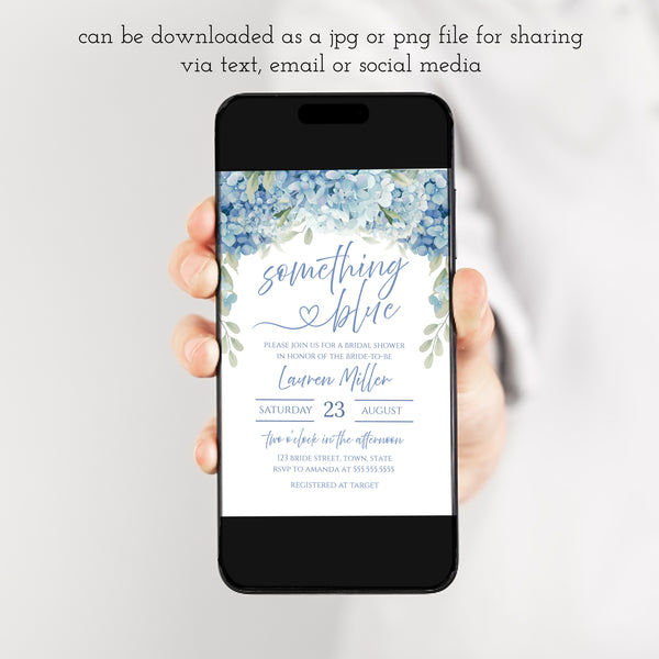 Floral Bridal Shower Invitation | Something Blue Bridal Shower | Ollie + Hank