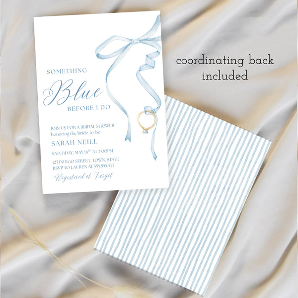Something Blue Before I Do | Something Blue Bridal Shower Invitation | Ollie + Hank