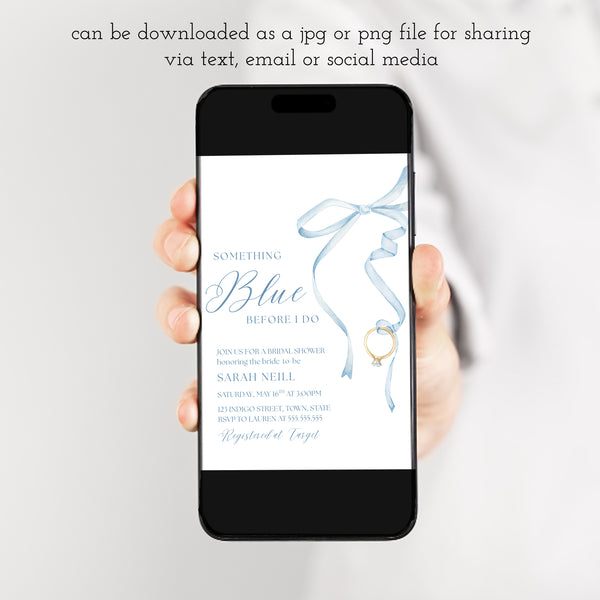 Something Blue Before I Do | Something Blue Bridal Shower Invitation | Ollie + Hank
