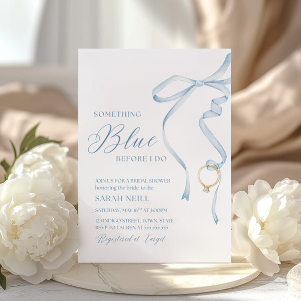 Something Blue Before I Do | Something Blue Bridal Shower Invitation | Ollie + Hank