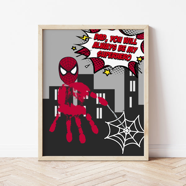 Spiderman Craft | Superhero Handprint Art | Ollie + Hank