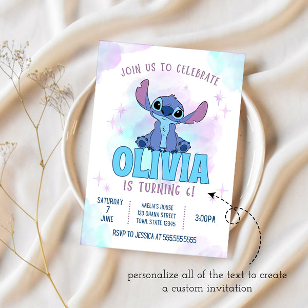 Lilo & Stitch Party Invitations | Stitch Birthday Party | Ollie + Hank