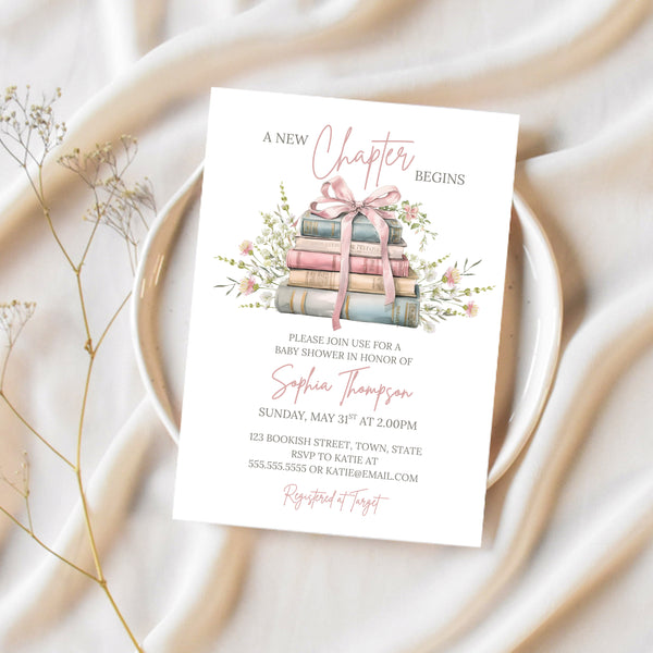 Storybook Baby Shower Invitations | Book Themed Baby Shower | Ollie + Hank