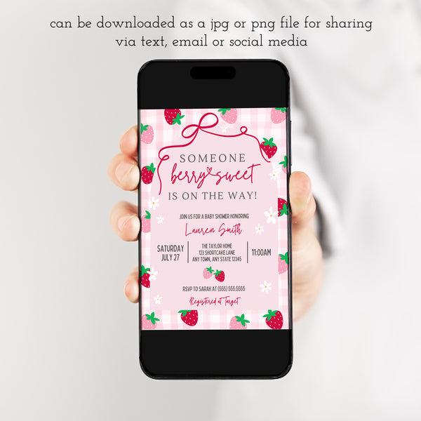 Berry Sweet Baby Shower Invitations | Strawberry Shortcake Baby Shower | Ollie + Hank