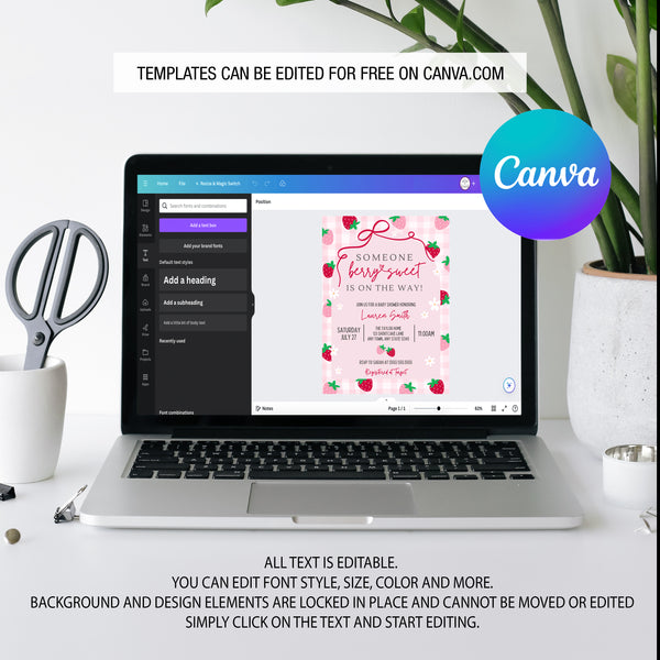 Berry Sweet Baby Shower Invitations | Strawberry Shortcake Baby Shower | Ollie + Hank