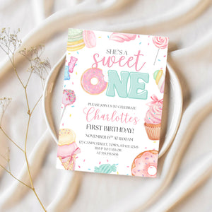 Sweet One Birthday Invitations | Candy Birthday Theme | Ollie + Hank