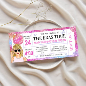 Taylor Swift Birthday Invitation | Eras Tour Party | Editable | Printable | Ollie + Hank