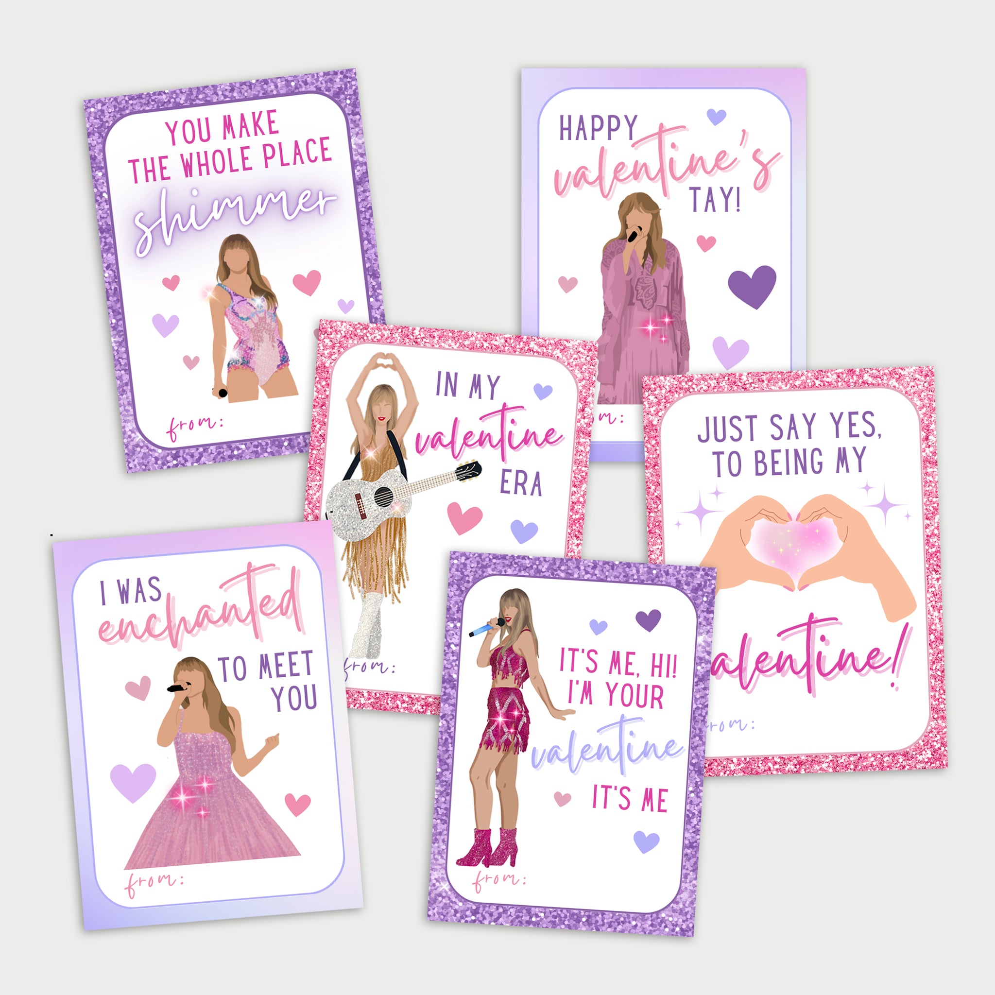 Taylor Swift Valentines Day Cards | Classroom Valentines Card | Ollie + Hank 