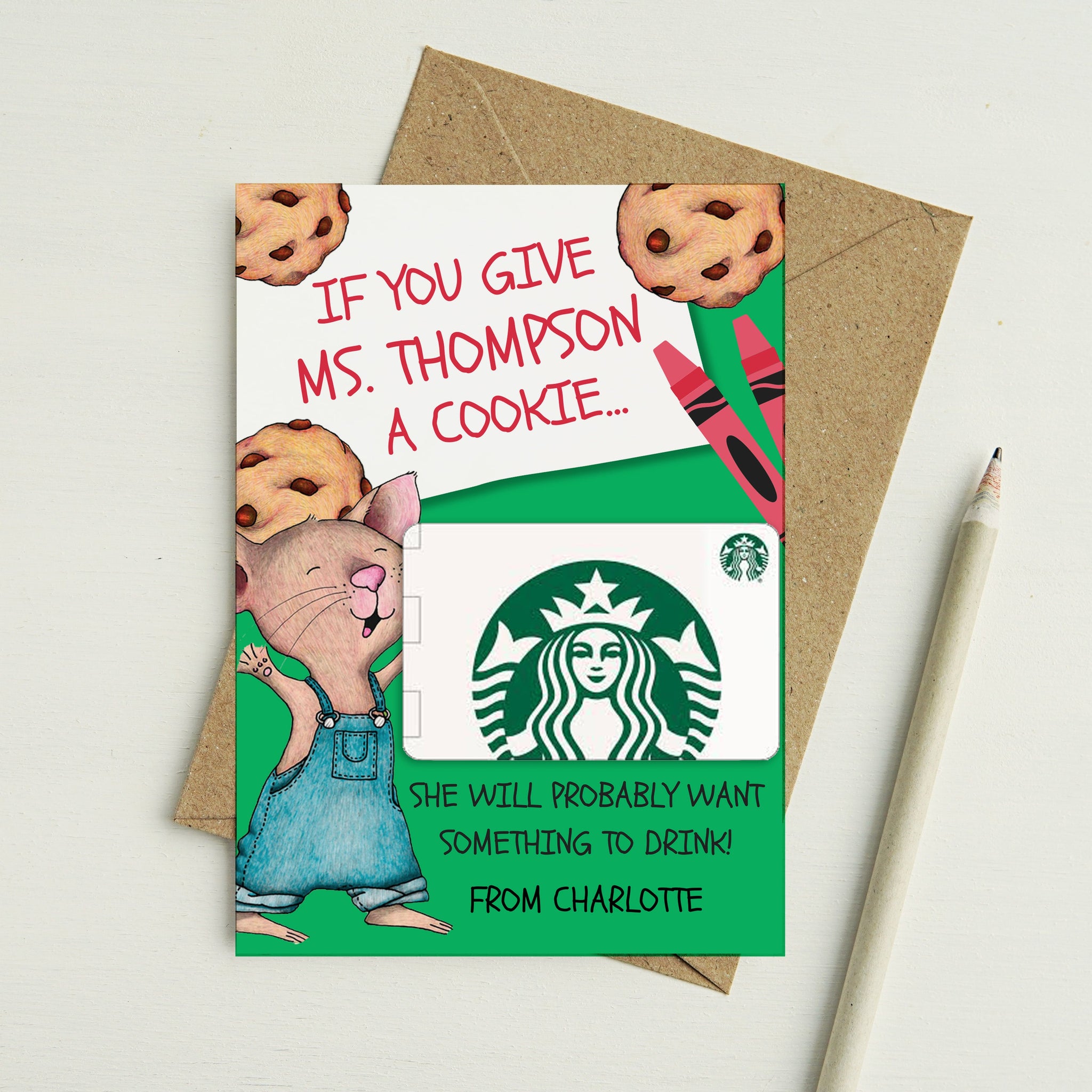 Teacher Gift Card Holder | If You Give A Teacher A Cookie | Ollie + Hank