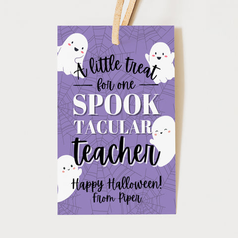 Teacher Halloween Treats | Halloween Gift Tags | Ollie + Hank