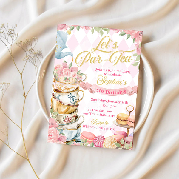 Tea Party Birthday | Tea Party Invitation | Ollie + Hank