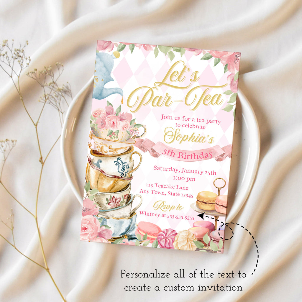 Tea Party Birthday | Tea Party Invitation | Ollie + Hank Tea Party Birthday | Tea Party Invitation | Ollie + Hank