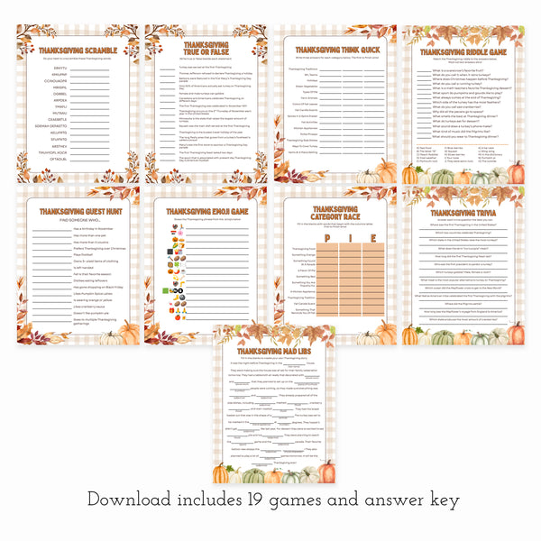 Printable Thanksgiving Games | Thanksgiving Family Games | Ollie + Hank