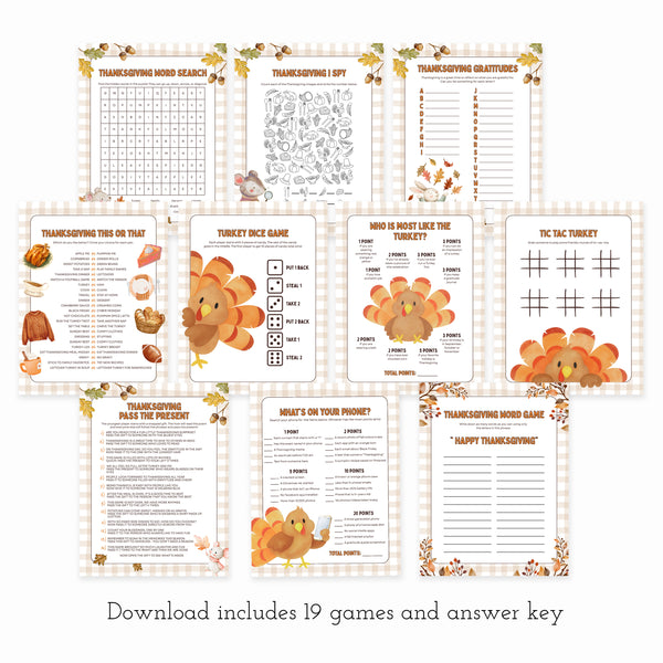 Printable Thanksgiving Games | Thanksgiving Family Games | Ollie + Hank