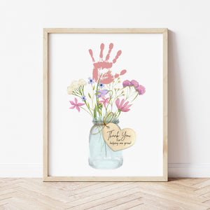 Thank You For Helping Me Grow | Handprint Flower Pot Craft | Ollie + Hank