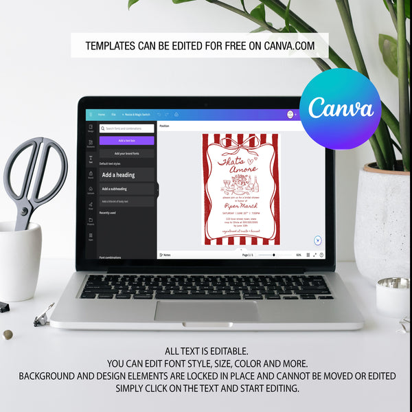 Italian Bridal Shower Theme | That's Amore Bridal Shower Invite | Ollie + Hank