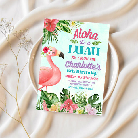 Tropical Birthday Invitation | Aloha Birthday Invitation | Ollie + Hank