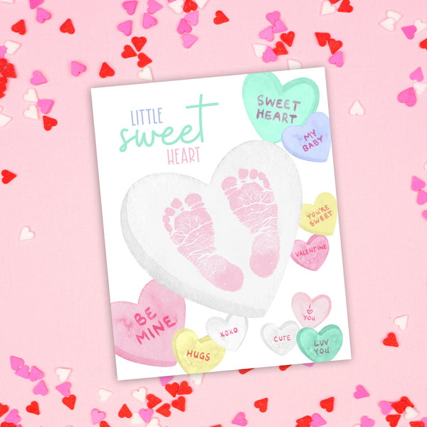 Baby's First Valentines Day | Valentine Footprint Art | Ollie + Hank