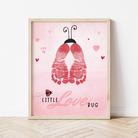 Valentine Footprint Art | Baby's First Valentines Day | Ollie + Hank