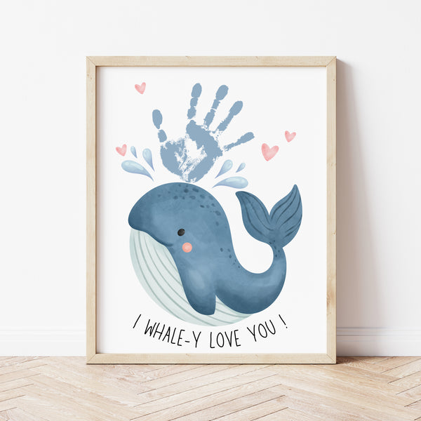 Valentine Handprint Craft | I Whaley Love You | Ollie + Hank